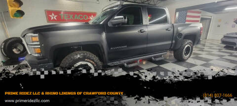 2015 Chevrolet Silverado 1500 for sale at PRIME RIDEZ LLC & RHINO LININGS OF CRAWFORD COUNTY in Meadville PA