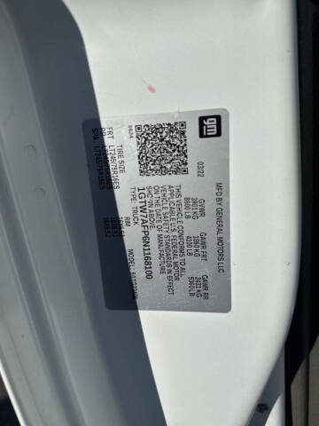 2022 GMC Savana 2500