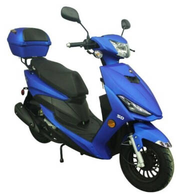 2019 50cc Viper Matte Finish 4  Stroke Moped Scooter