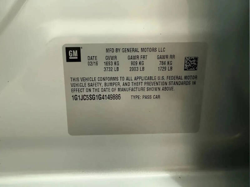 2016 Chevrolet Sonic LT Auto