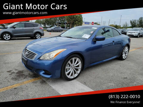 2010 Infiniti G37 Convertible for sale at Giant Motor Cars in Tampa FL
