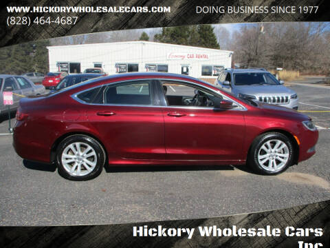 2015 Chrysler 200 for sale at Hickory Wholesale Cars Inc in Newton NC