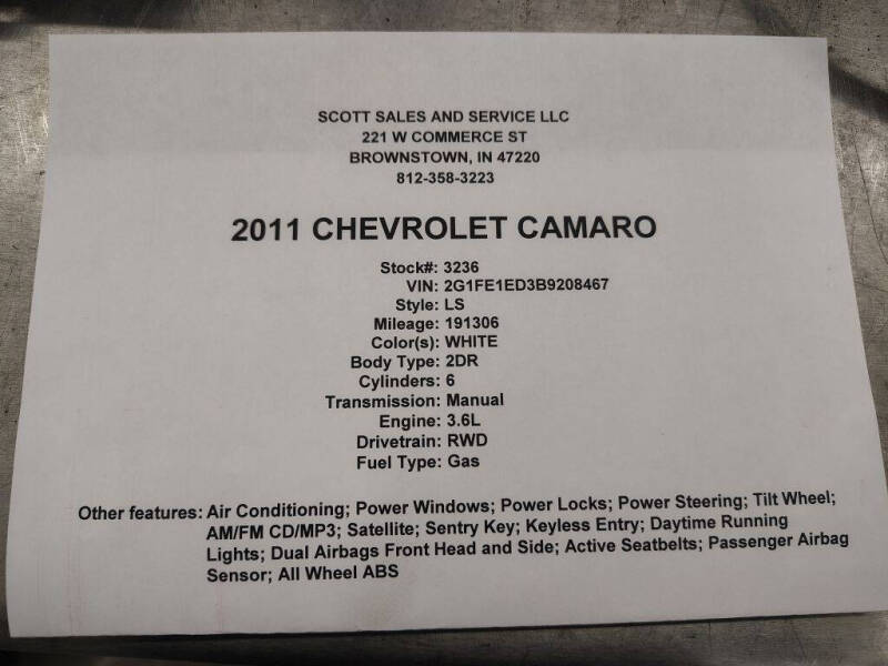 2011 Chevrolet Camaro LS