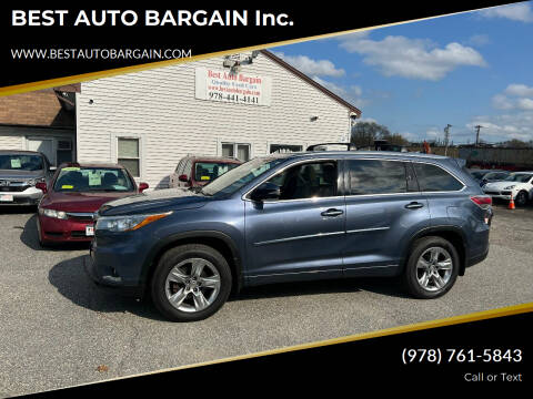 2014 Toyota Highlander for sale at BEST AUTO BARGAIN inc. in Lowell MA