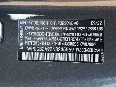 2022 Porsche 911 Carrera 4 GTS