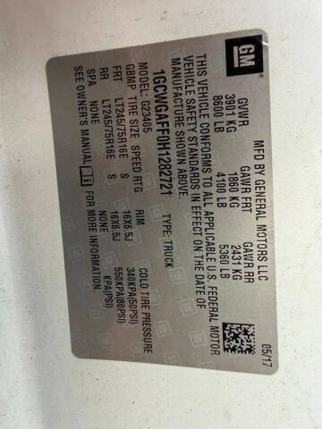 2017 Chevrolet Express 2500