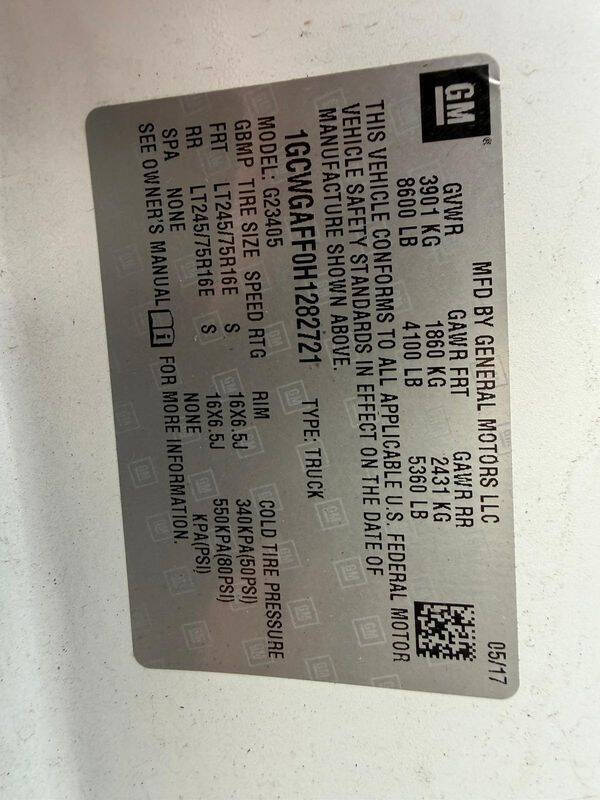 2017 Chevrolet Express 2500