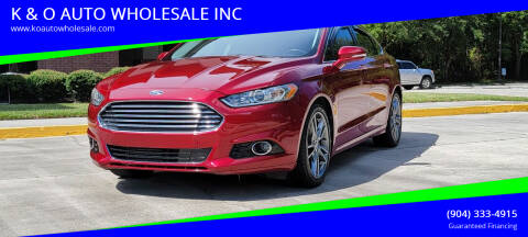 2013 Ford Fusion for sale at K & O AUTO WHOLESALE INC in Jacksonville FL