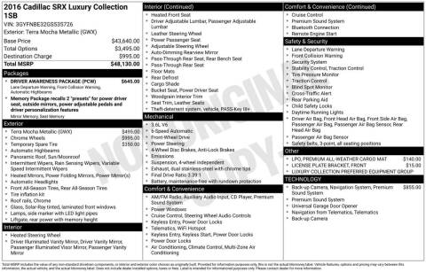 2016 Cadillac SRX Luxury Collection