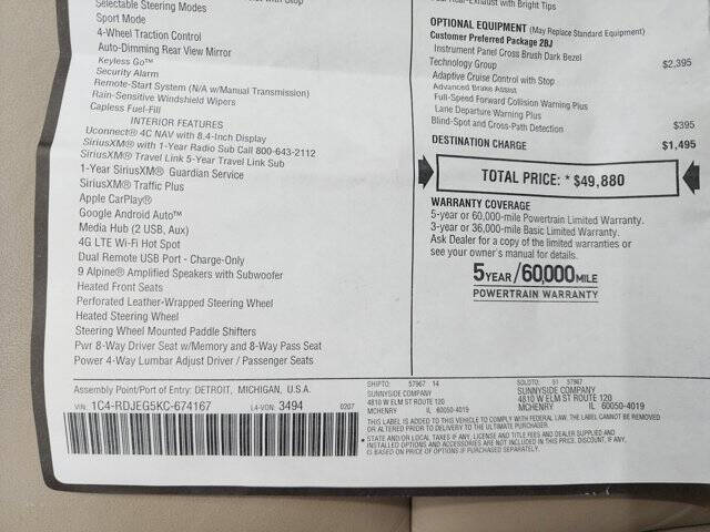 2019 Dodge Durango Citadel