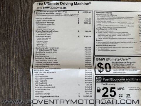 2018 BMW X3 xDrive30i