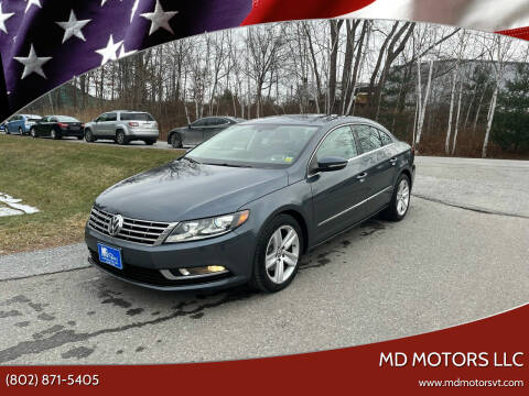 2013 Volkswagen CC for sale at MD Motors LLC in Williston VT