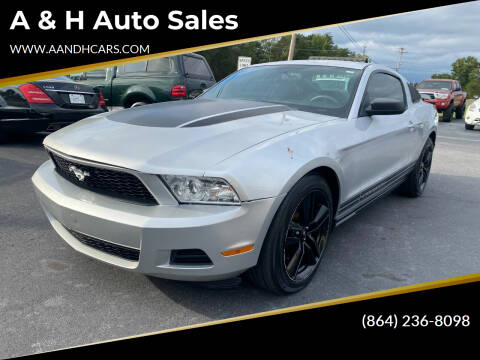 2012 Ford Mustang for sale at A & H Auto Sales in Greenville SC