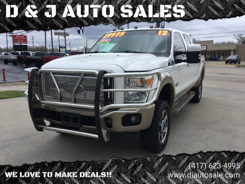 2012 Ford F-350 Super Duty for sale at D & J AUTO SALES in Joplin MO