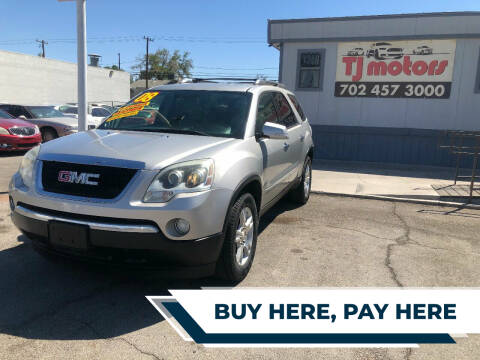 2008 GMC Acadia for sale at TJ Motors in Las Vegas NV