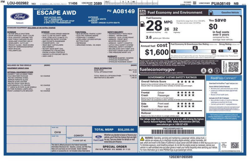2023 Ford Escape Active