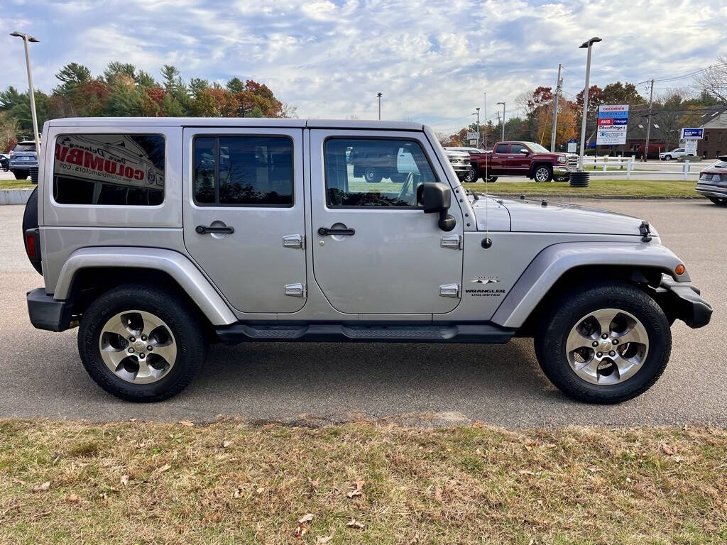 2016 Jeep Wrangler Unlimited for sale at Dave Delaney's Columbia Motors in Hanover, MA