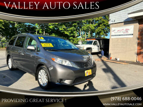 2016 Toyota Sienna for sale at VALLEY AUTO SALES in Methuen MA