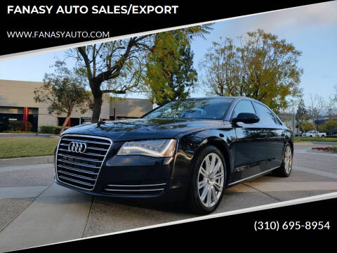 2011 Audi A8 L for sale at FANASY AUTO SALES/EXPORT in Yorba Linda CA