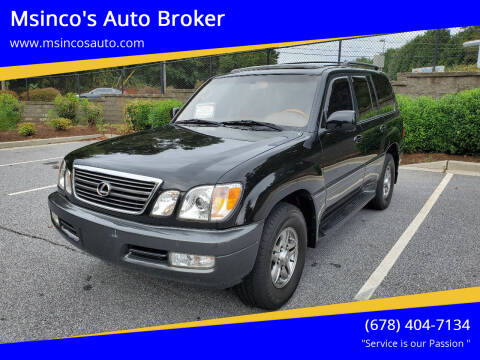2001 Lexus LX 470 for sale at Msinco's Auto Broker in Snellville GA