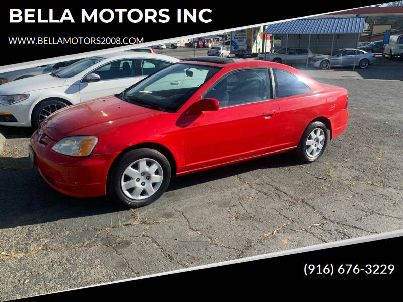 2001 Honda Civic for sale at BELLA MOTORS INC in Auburn CA