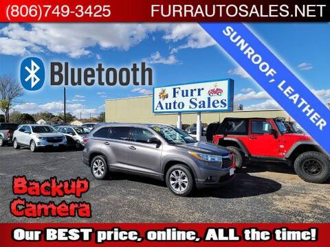 2015 Toyota Highlander for sale at FURR AUTO SALES in Lubbock TX