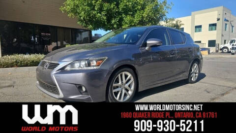 2014 Lexus CT 200h for sale at World Motors INC in Ontario CA