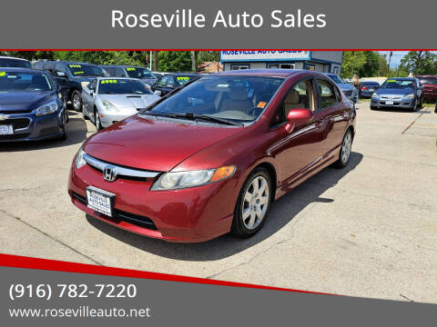 2008 Honda Civic for sale at Roseville Auto Sales in Roseville CA