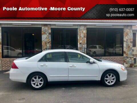 2006 Honda Accord for sale at Poole Automotive in Laurinburg NC