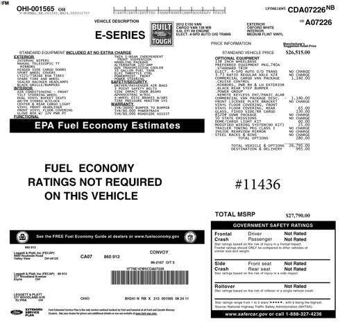 2012 Ford E-Series E-150