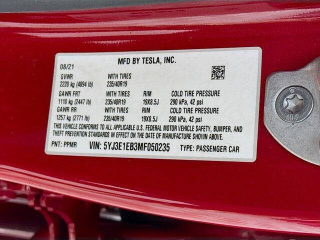 2021 Tesla Model 3 Long Range