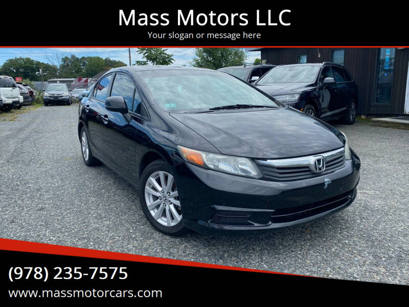 2012 Honda Civic for sale at Mass Motors LLC in Worcester MA