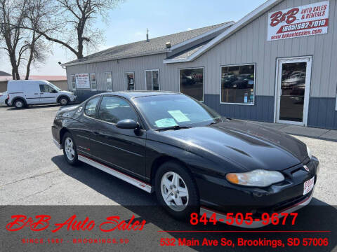 2002 Chevrolet Monte Carlo for sale at B & B Auto Sales in Brookings SD