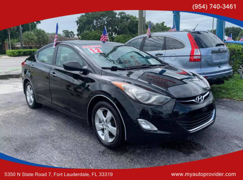 2012 Hyundai Elantra for sale at AUTO PROVIDER in Fort Lauderdale FL