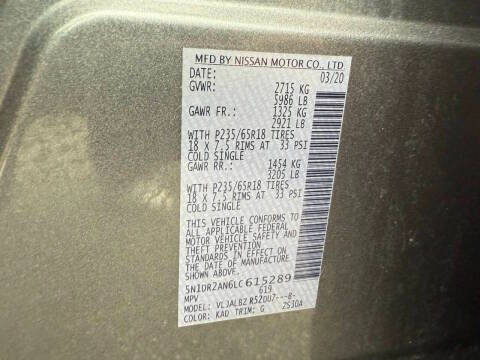 2020 Nissan Pathfinder S