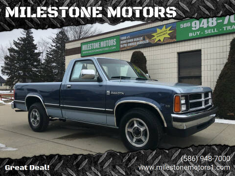 1989 Dodge Dakota for sale at MILESTONE MOTORS in Chesterfield MI