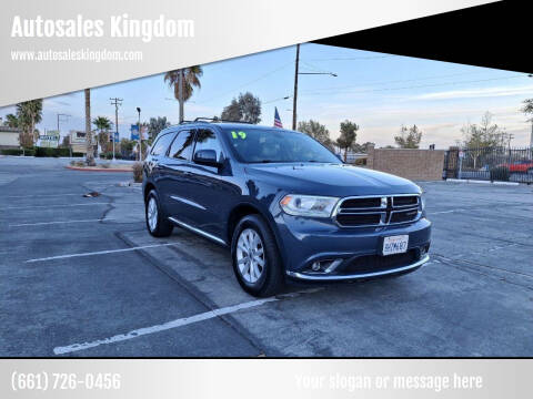 2019 Dodge Durango for sale at Autosales Kingdom in Lancaster CA