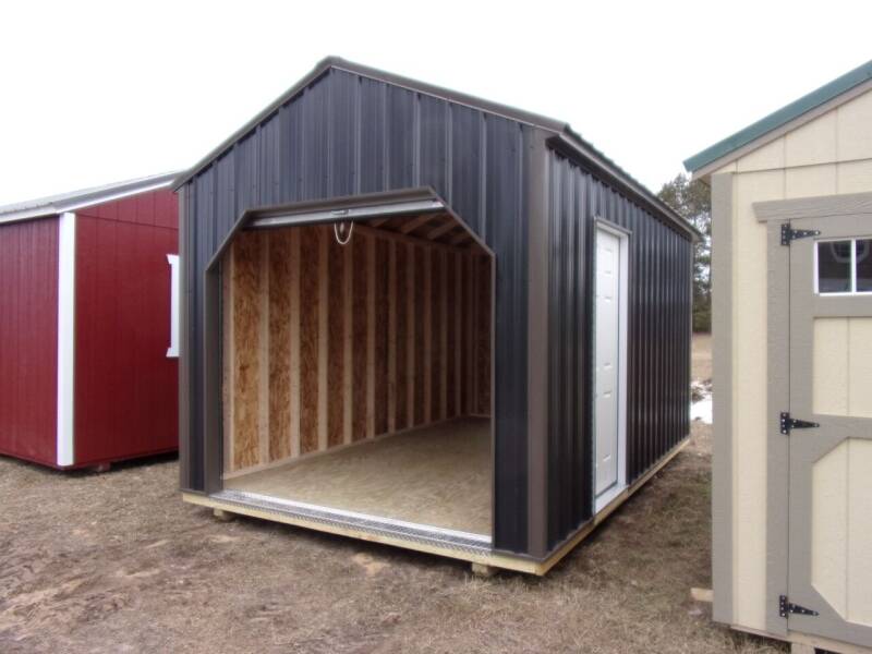  10 x 16 utility w/vertical  metal siding and garage pkg for sale at Extra Sharp Autos in Montello WI
