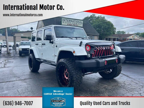 2014 Jeep Wrangler Unlimited for sale at International Motor Co. in Saint Charles MO