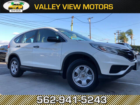 2016 Honda CR-V for sale at Valley View Motors in Whittier CA