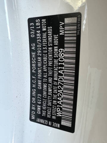 2013 Porsche Cayenne Tiptronic