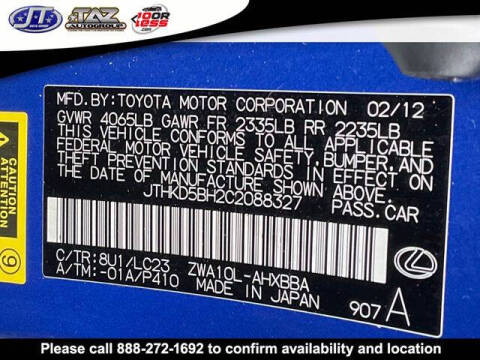 2012 Lexus CT 200h Premium