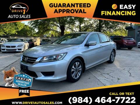 2013 Honda Accord for sale at Drive 1 Auto Sales in Wake Forest NC