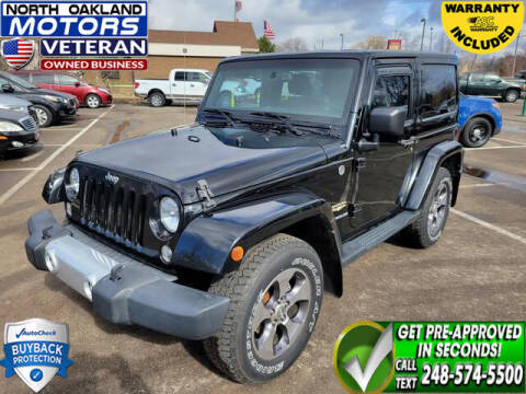 2015 Jeep Wrangler for sale at North Oakland Motors in Waterford MI