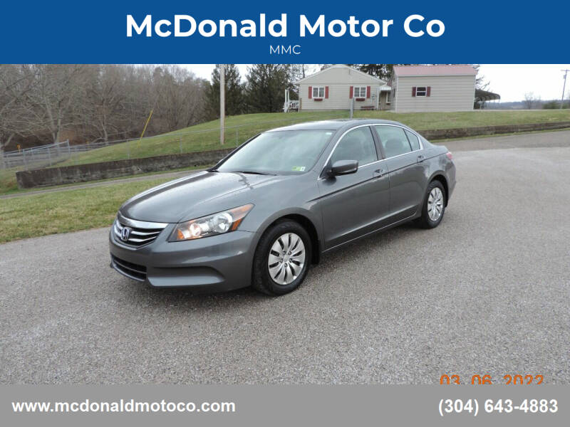 2012 Honda Accord for sale at McDonald Motor Co in Harrisville WV