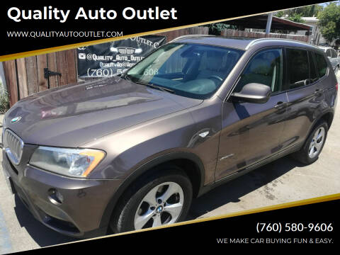 2011 BMW X3 for sale at Quality Auto Outlet in Vista CA