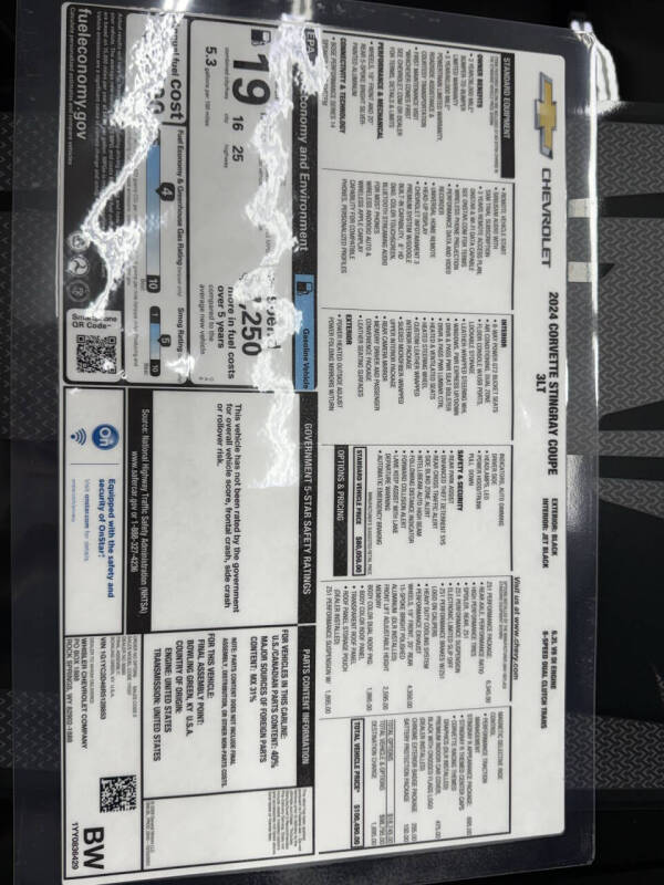 2024 Chevrolet Corvette Stingray