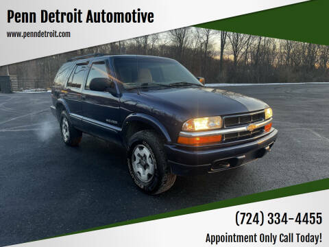 2002 Chevrolet Blazer for sale at Penn Detroit Automotive in New Kensington PA