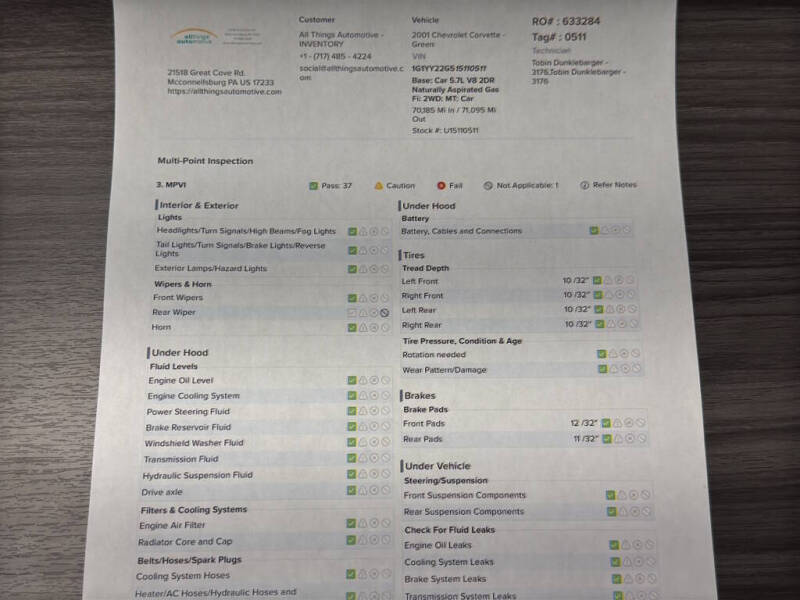 2001 Chevrolet Corvette