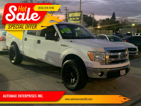 2013 Ford F-150 for sale at AUTOMAX ENTERPRISES INC. in Roseville CA